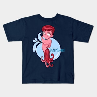 Red Octo Merbie Kids T-Shirt